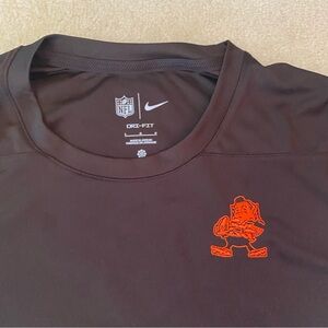 Cleveland Browns Men's Nike Dri-Fit NFL On-Field Apparel Long Sleeve Large Brown